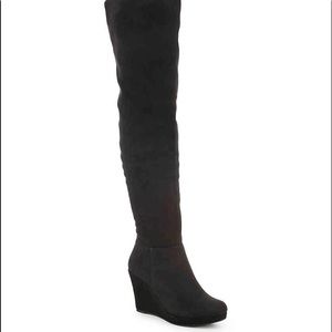 Chinese Laundry Suede Over the Knee Boots